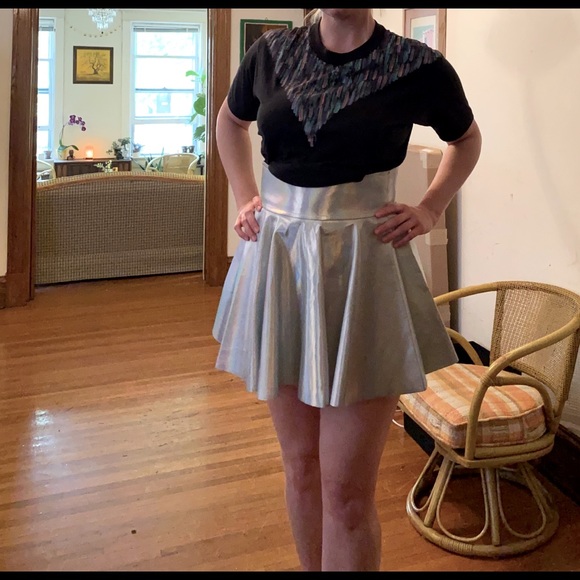 Holographic skater skirt bell skirt circle - Picture 5 of 9